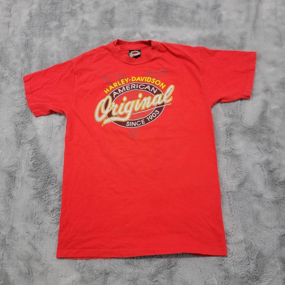 Vintage Harley-Davidson Shirt Mens Medium Red Chosa's Mesa Arizona Biker 1993